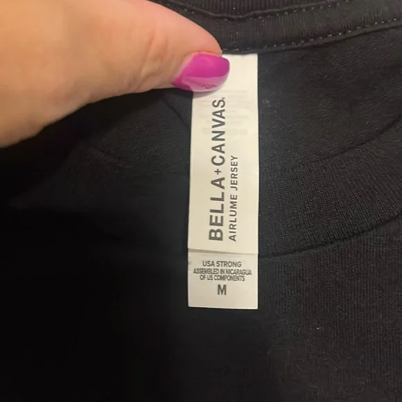 Bella + Canvas Medium Long Sleeve Shirt Graphic BLT DIF RNT Unisex Black White - Picture 3 of 7